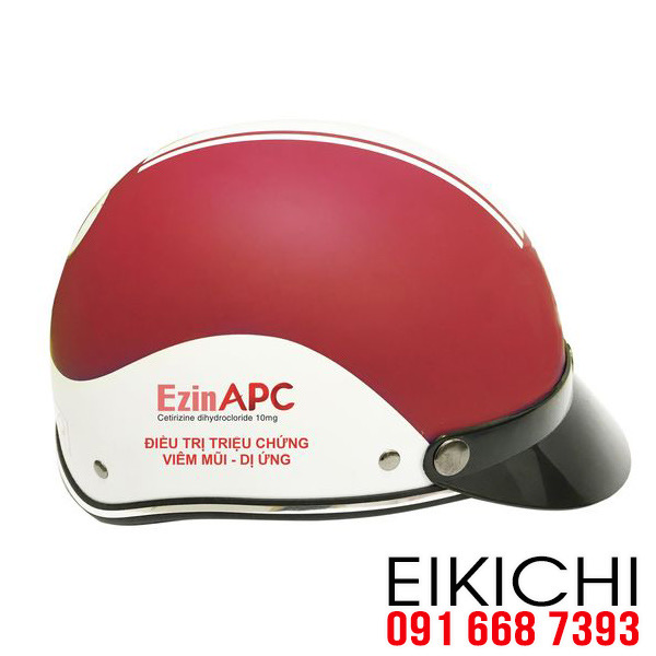 Mũ bảo hiểm in thương hiệu Ezin APC để quảng bá