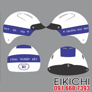 Trường ĐH Công nghiệp Dệt may Hà Nội đặt nón bảo hiểm in logo làm quà tặng nhân viên