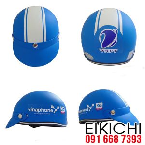 VNPT làm nón bảo hiểm in logo tặng khách hàng